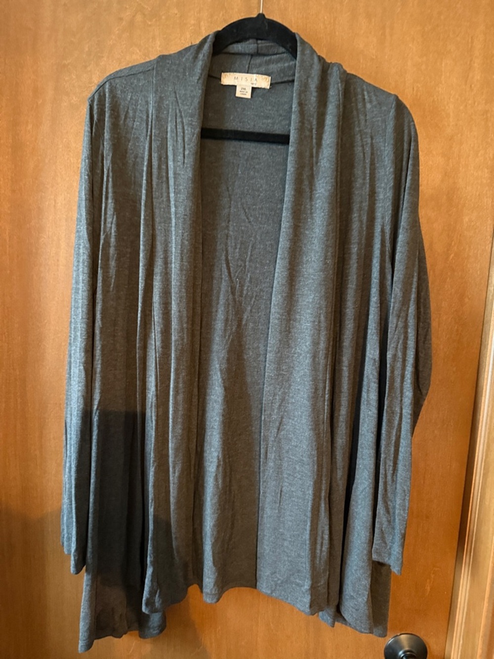 NWOT Women’s Charcoal Open-Front Women's Long Sleeve Cardigan Sweater